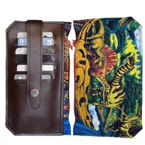 Dinosaur wallet purse pall handmade zipper vinyl